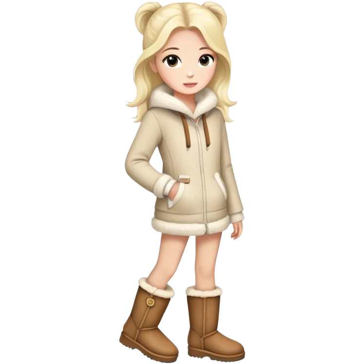 A girl wearing Uggs emoji