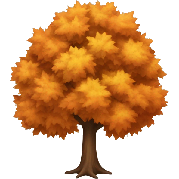 Autumn tree emoji