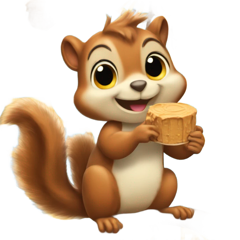 squirrel eating peanut butter in a Ferris wheel emoji