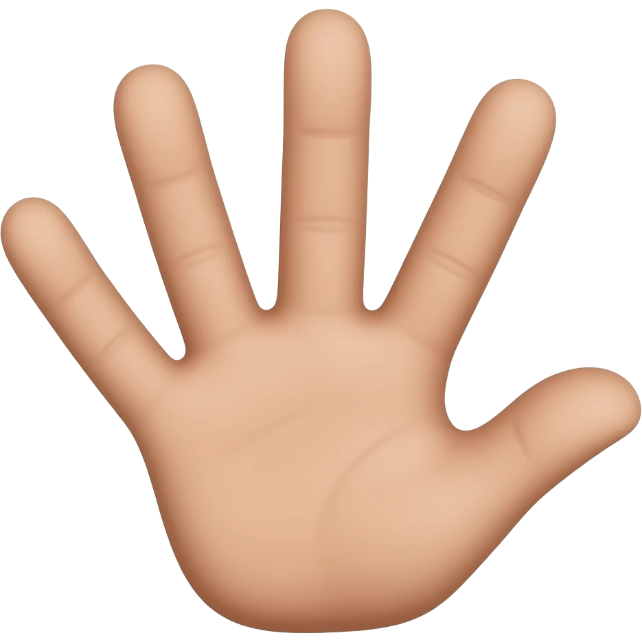 hand with 4 fingers emoji
