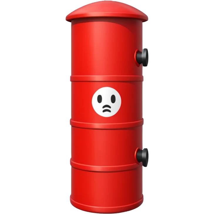 Représente moi une borne kilométrique rouge et blanche  emoji