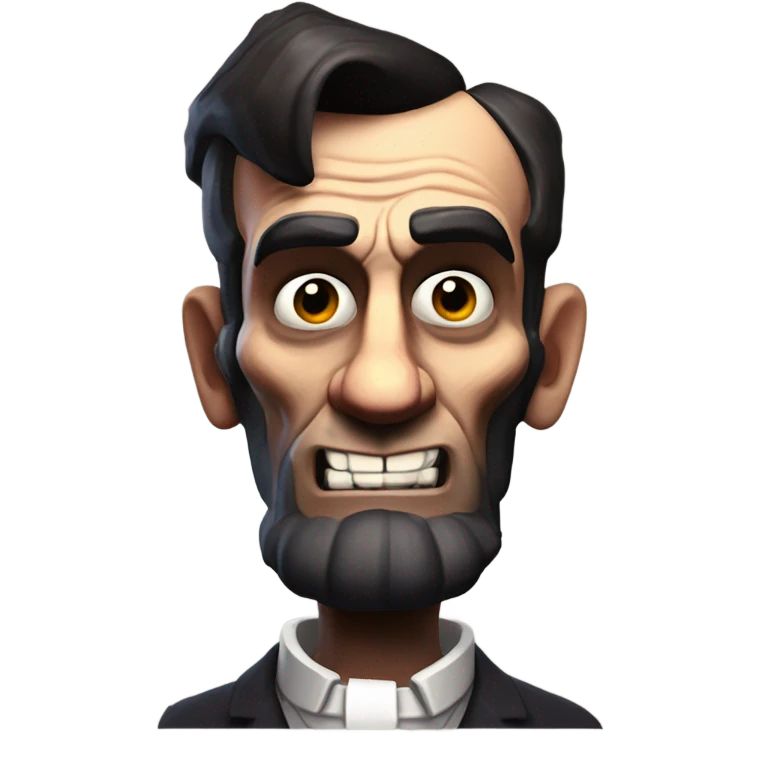 Abraham Lincoln in tf2 saying do you are have stupid? while being so deep fried it’s glitchy emoji