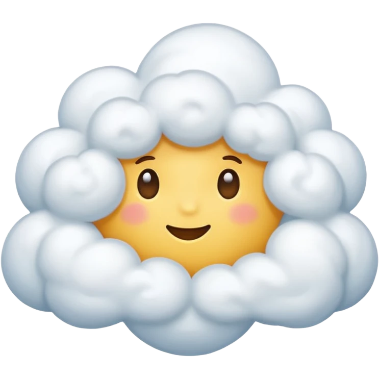 simple white cloud no face emoji
