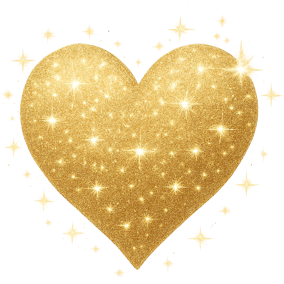 glittery heart object, sparkling, no background emoji