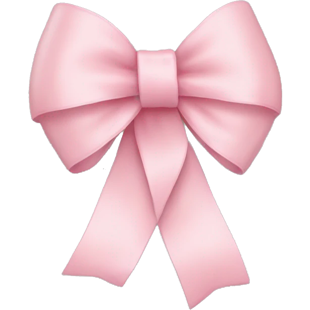 light pink ribbon tied in a bow emoji