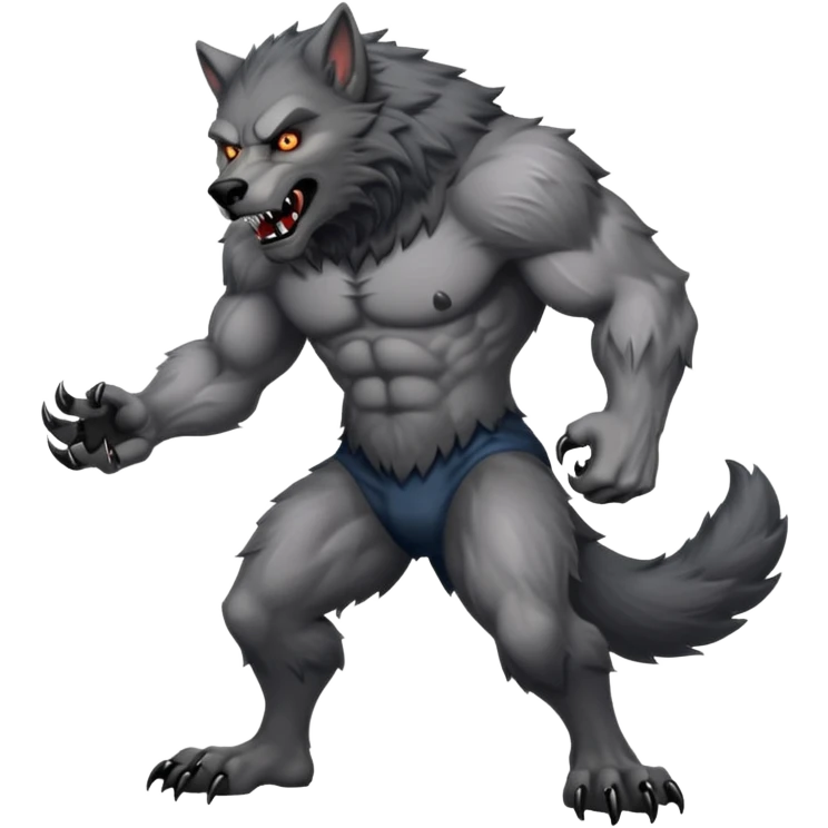 werewolf, full body. emoji