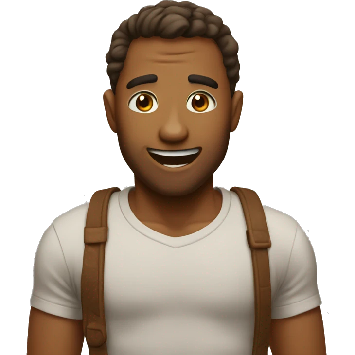 ROFL emoji but brown emoji