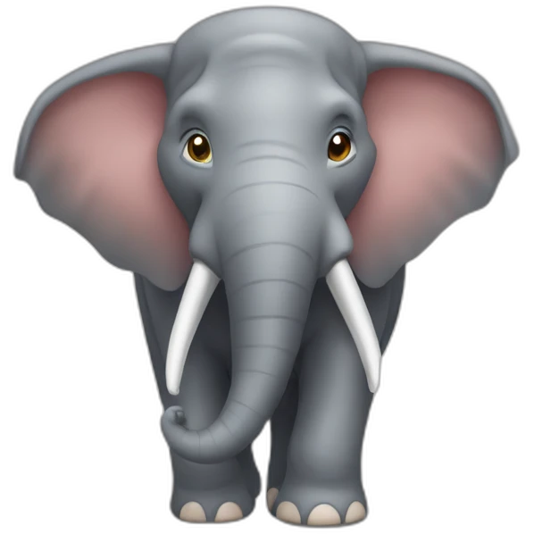 Chat sur un éléphant emoji