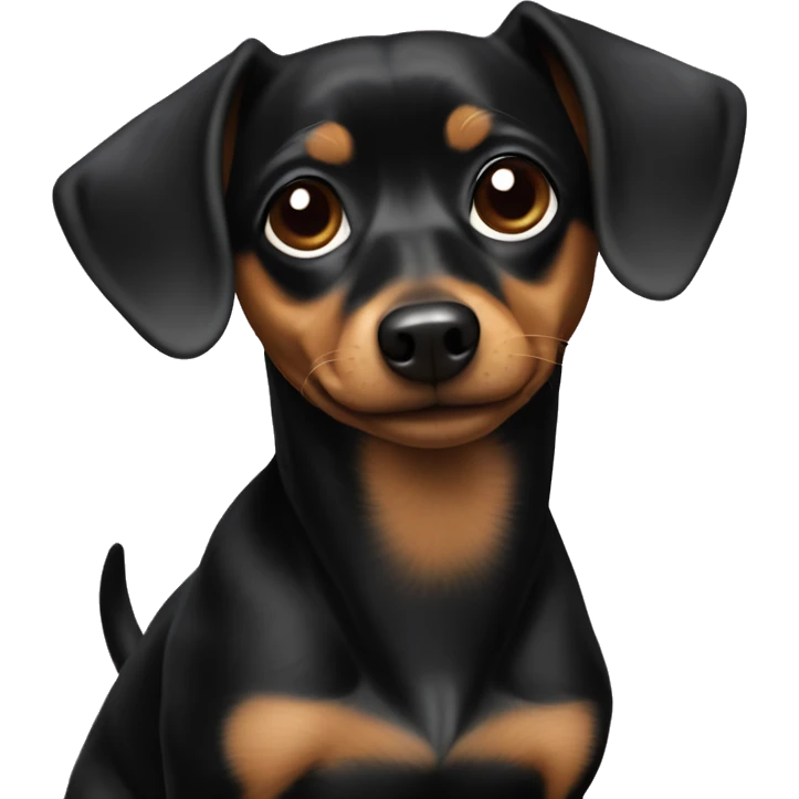 Black Chiweenie  emoji