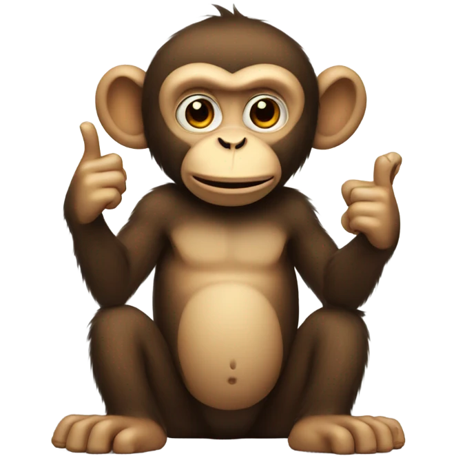 Monkey holding middle finger emoji