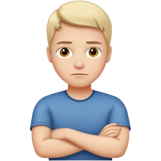 Pouting emoji arms crossed emoji
