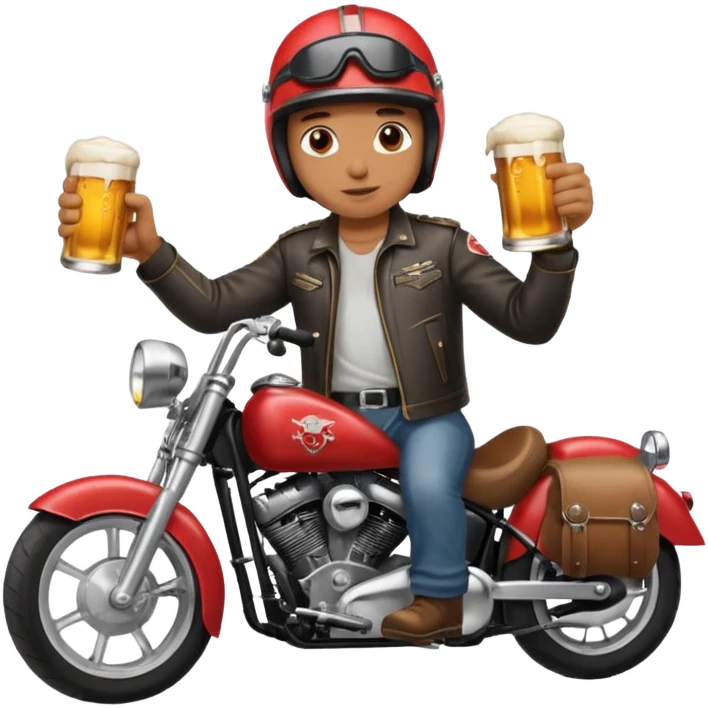 Beer riding a hog emoji