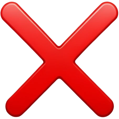 Red X sign emoji