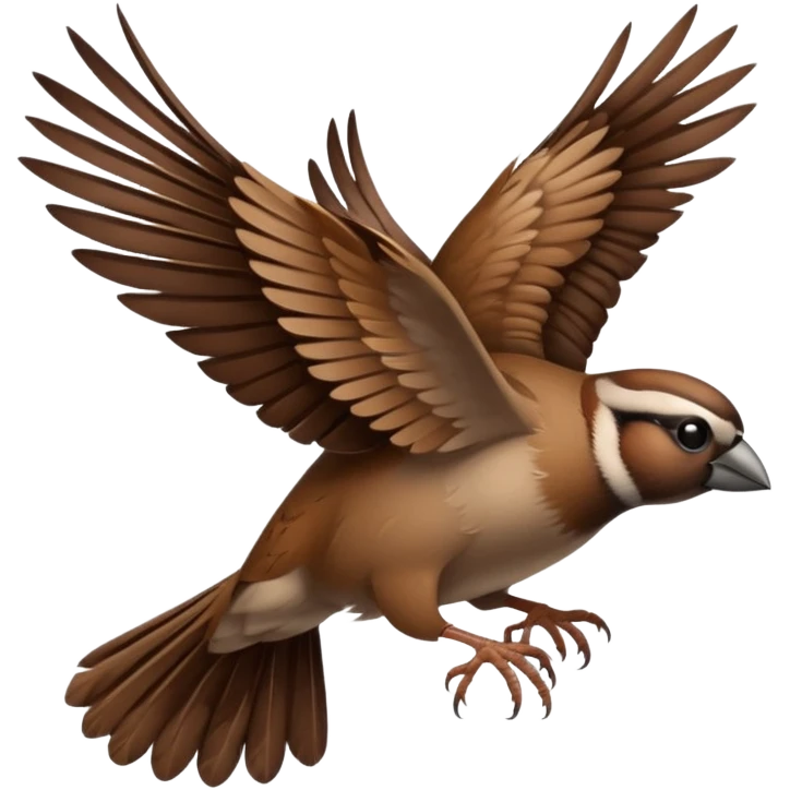 Sparrow flying emoji