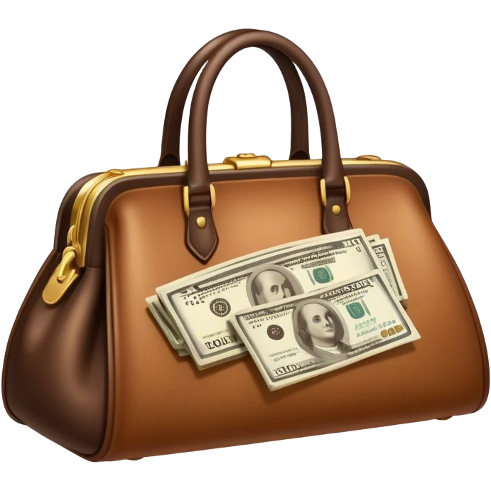 hand bag of money emoji