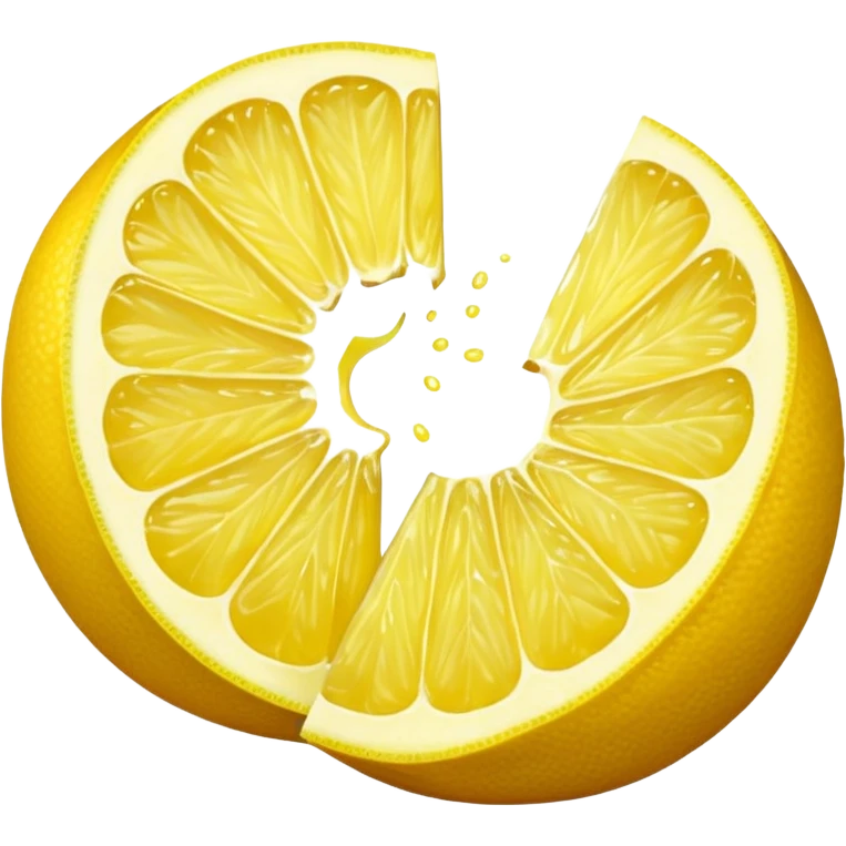 lemon cut in half  emoji