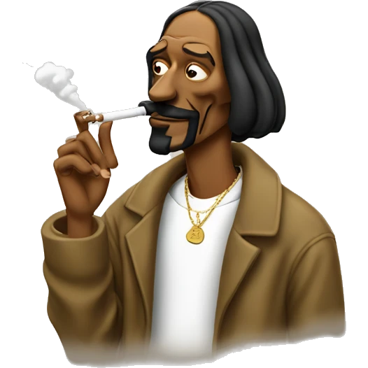 snoop dog smoking a joint emoji