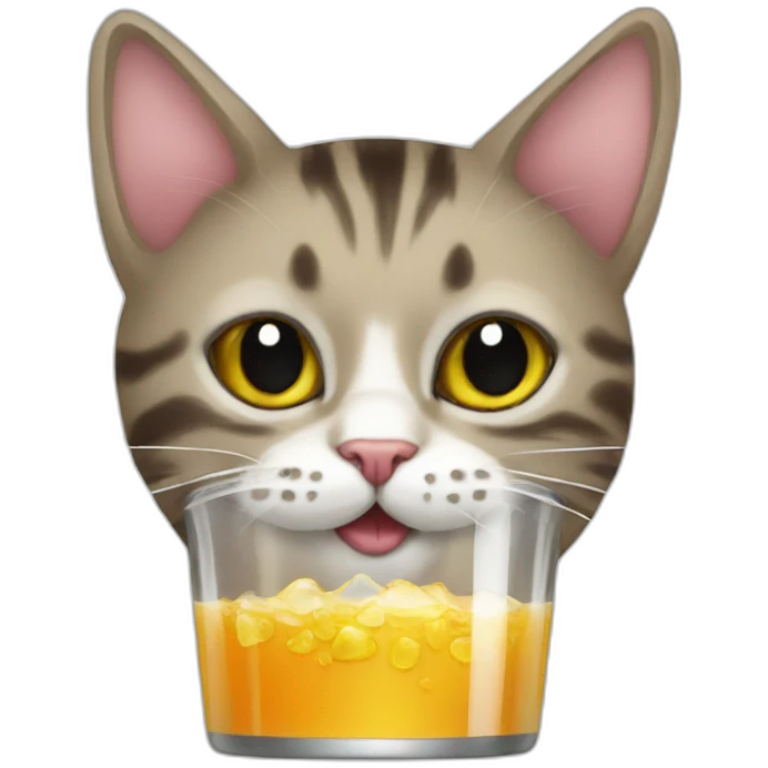 Cat-drink emoji
