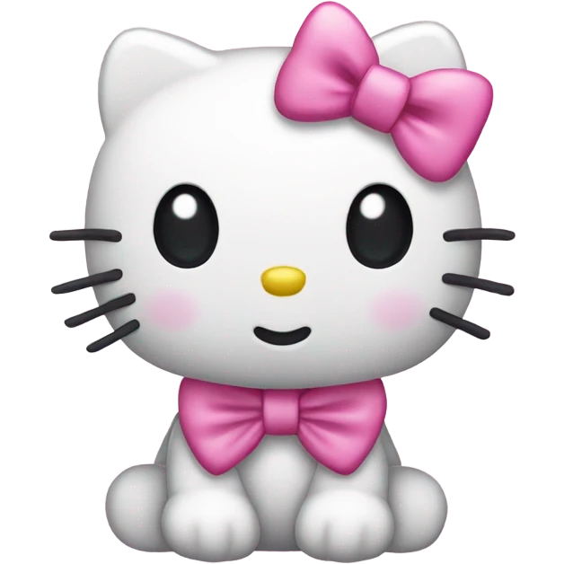 Hello kitty with pink bow emoji