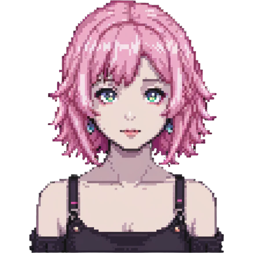 anime girl with pink hair emoji