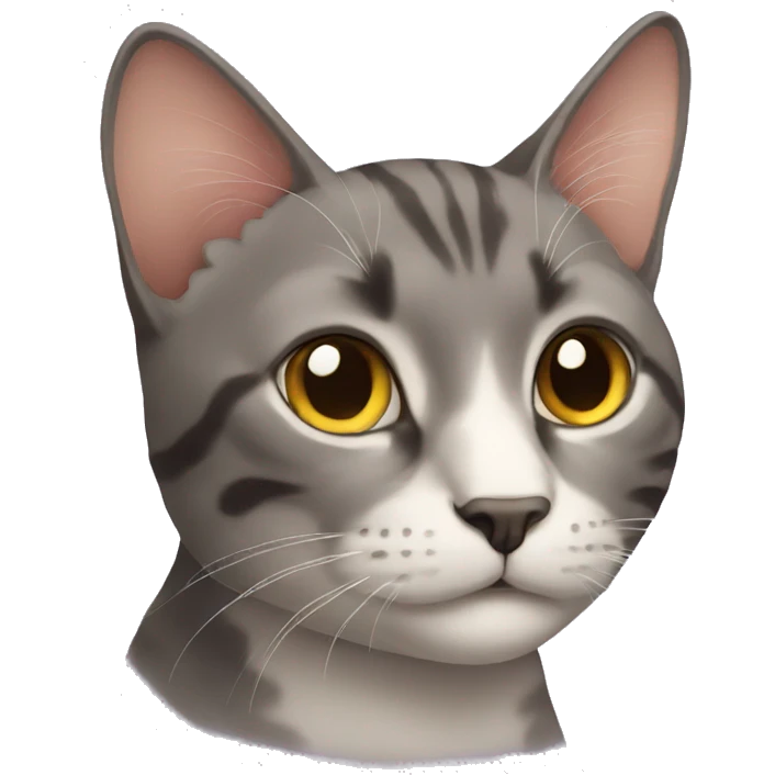 a cat looking very up emoji