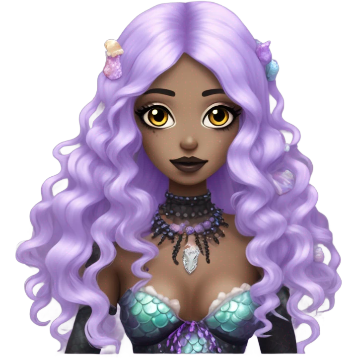 goth mermaid hime gyaru girl emoji