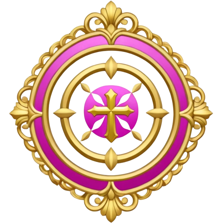 ave maria's emblem with a touch OF MAJENTA emoji