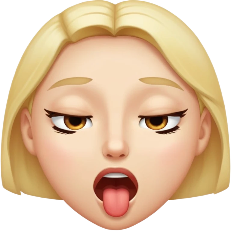 face with an expression of intense pleasure, eyes closed, mouth open emoji