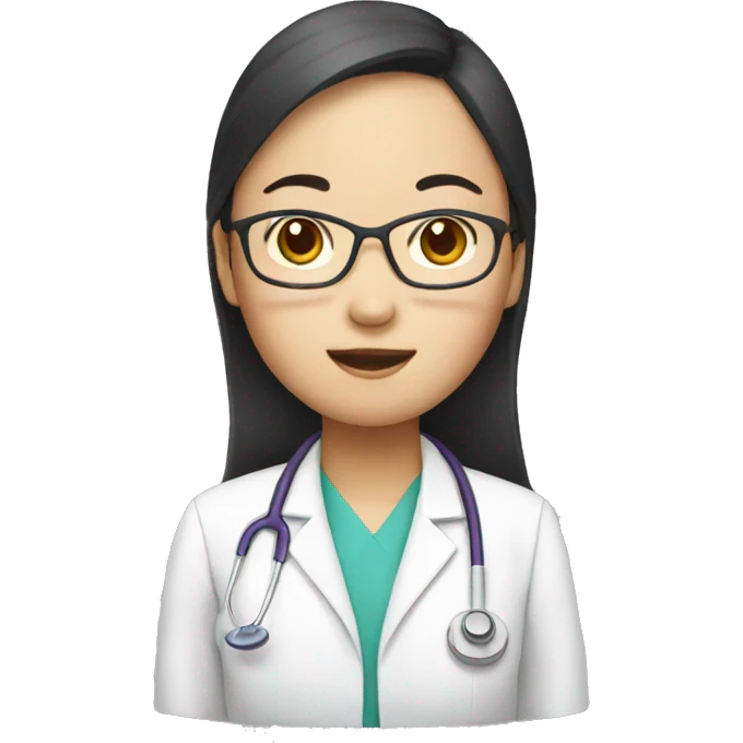 female East Asian pediatrician emoji
