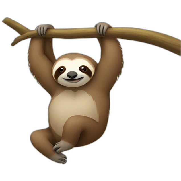 sloth hanging emoji