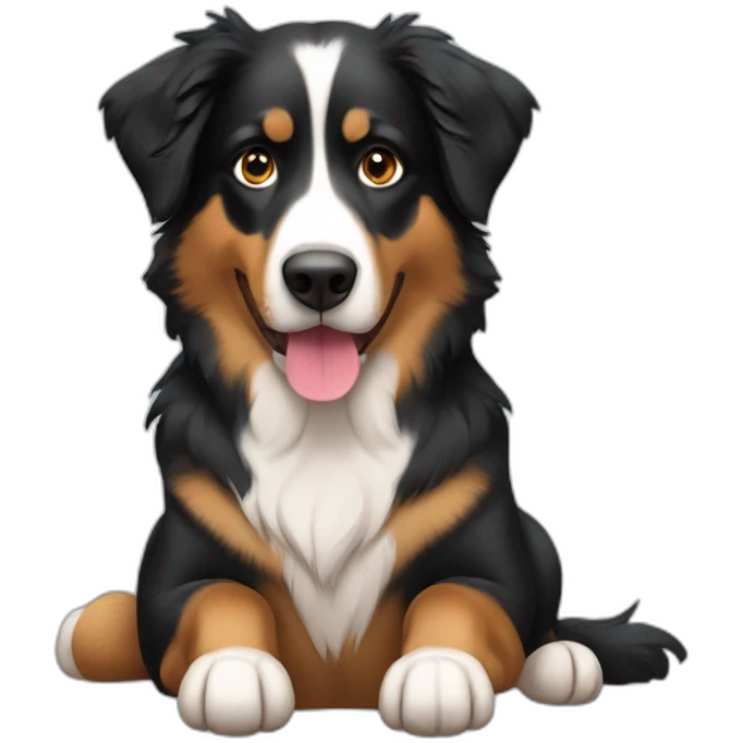 Black and tan Australian Shepard emoji