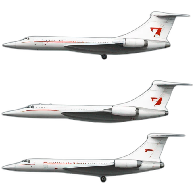 Tu-154 airplane emoji