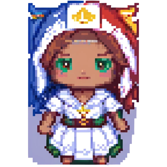 bandera gitana, estilo pixel art emoji