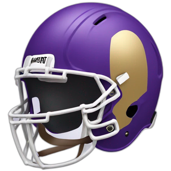 purple football player with gold helmet emoji