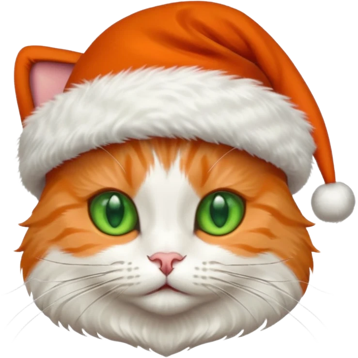 Un gato con gorro navideño emoji