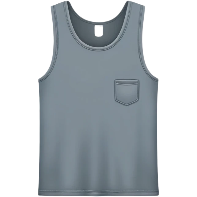 cute Tank Top in Slate Gray, width and height of tank top must be equal emoji