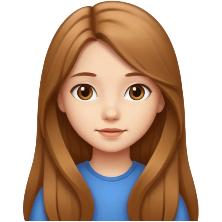 милая девушка с русыми длинными волосами emoji