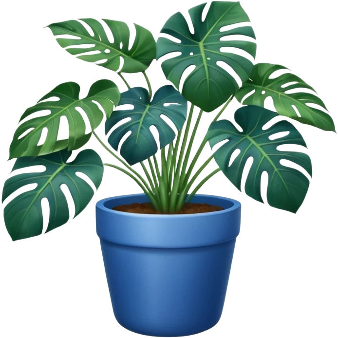Monstera in blue pot emoji