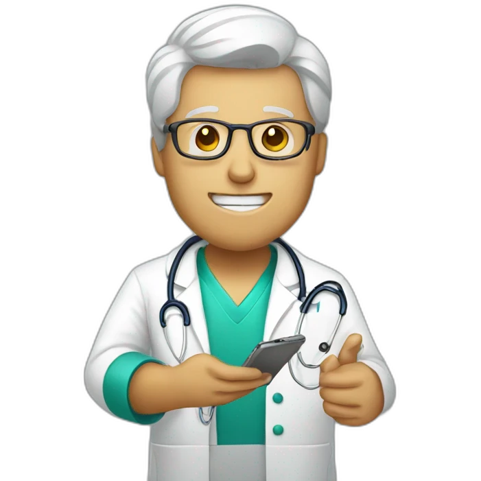 doctor con celular emoji