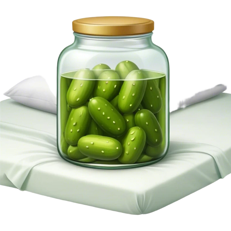 Pickles jar on bed emoji
