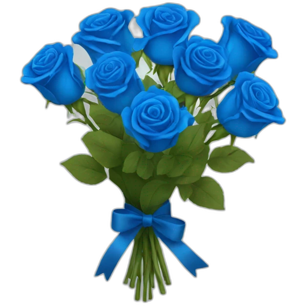 bouquet of blue roses emoji