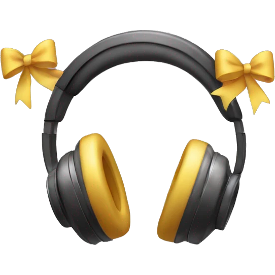 Headphones with bows on them emoji