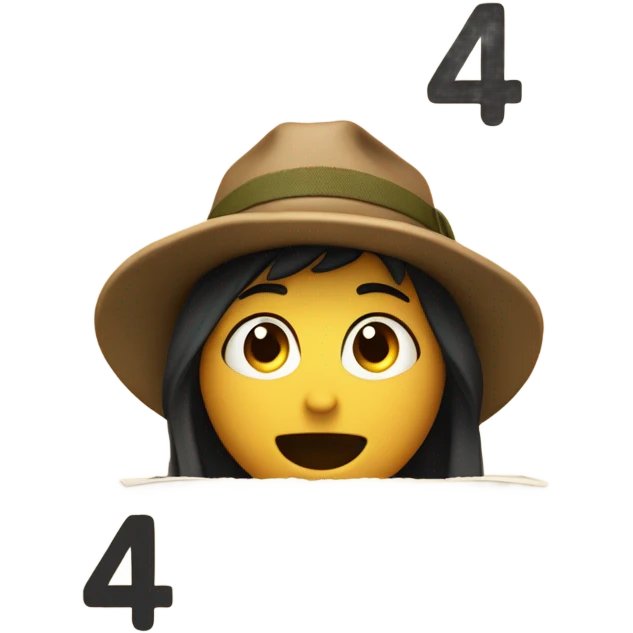 number "4" and "0" playing hide and seek, with second "4" holding a map upside down, wearing explorer hat and looking confused emoji
