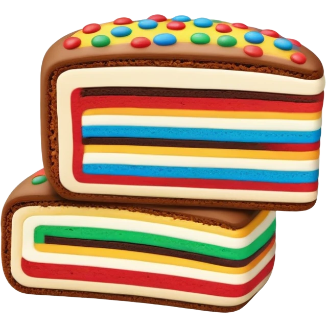 italian seven layer rainbow cookie emoji