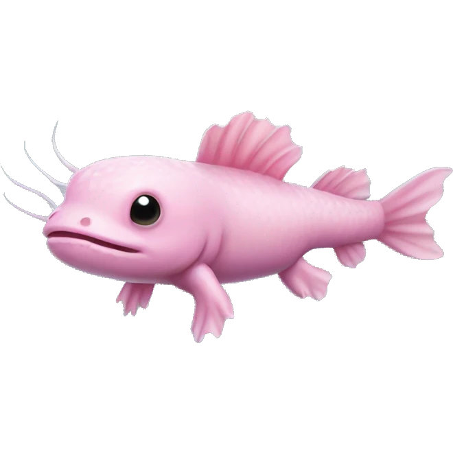 Pink Axolotl Swimming emoji