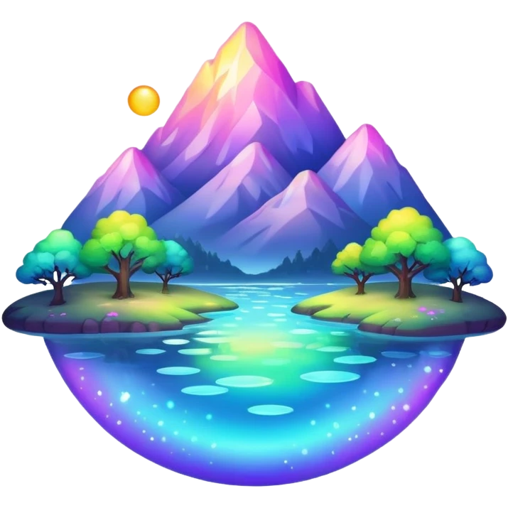 Iridescent scenery emoji