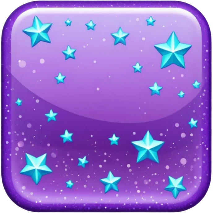 Glitter Purple and Cian bye emoji