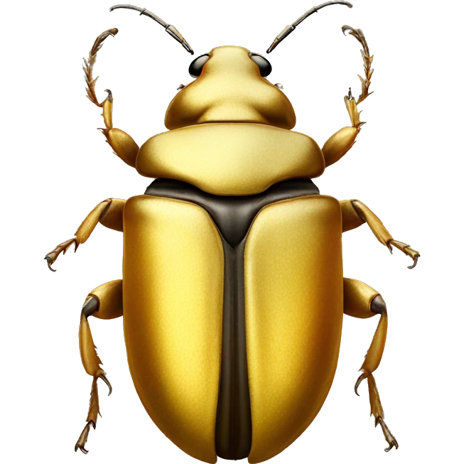 Golden beetle bug emoji