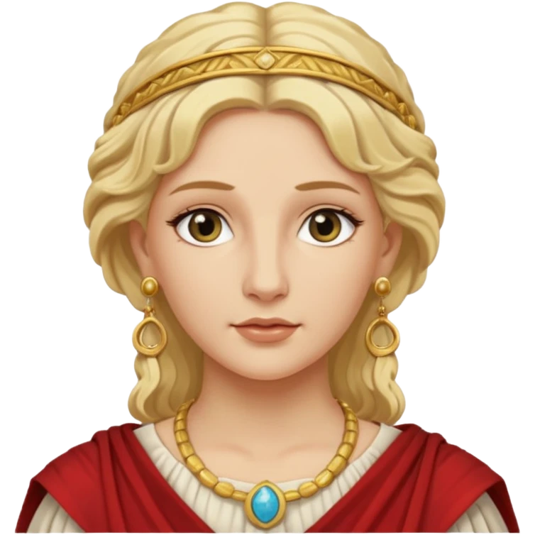 Ancient Roman woman with earrings and blonde hair emoji