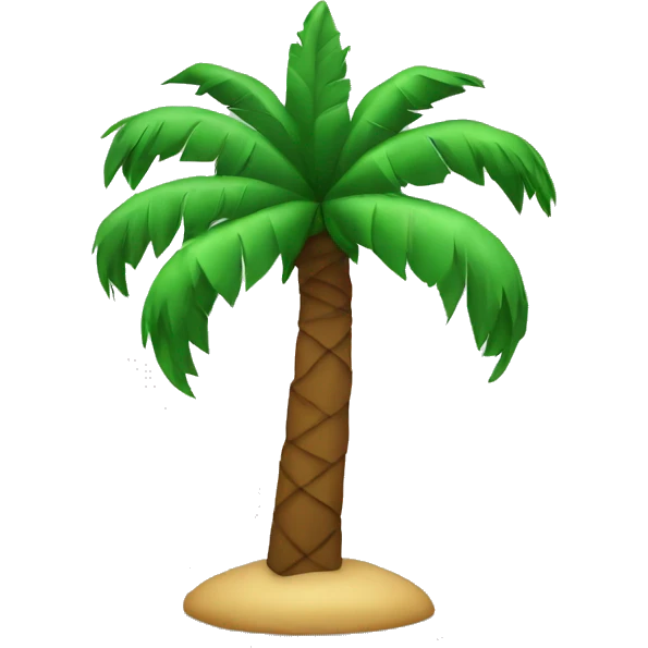 Palm tree as a christmas tree emoji